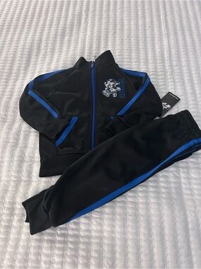 Pro Athlete Black Kids Track Jacket & Pants with Royal Blue Trim Size 18M